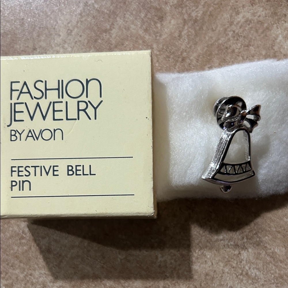 Avon Silver Bell Brooch